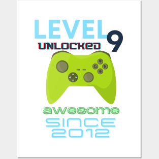 Level 9 Unlocked Awesome 2012 Video Gamer Posters and Art